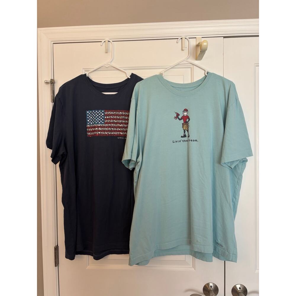 Bundle of two Life Is Good Mens XXL short sleeve tees